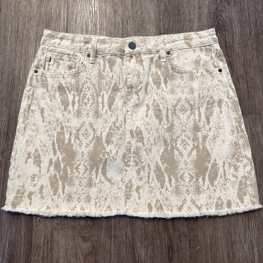 Dear John Tan Snake Print Skirt